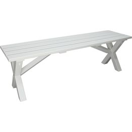 Puutarhapenkki Baltic Garden Scottsdale 140cm valkoinen