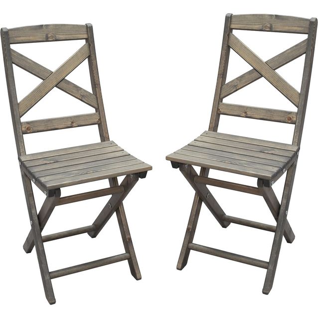 Taitettava tuoli Baltic Garden Wilma 2kpl harmaa