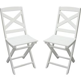 Taitettava tuoli Baltic Garden Wilma 2kpl valkoinen
