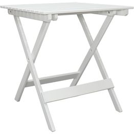 Taitettava puutarhapöytä Baltic Garden Wilma 65x65cm valkoinen