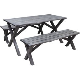 Ruokailuryhmä Baltic Garden Scottsdale 150cm pöytä + 2 penkkiä er värejä