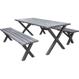 Ruokailuryhmä Baltic Garden Scottsdale 190cm pöytä + 2 penkkiä er värejä