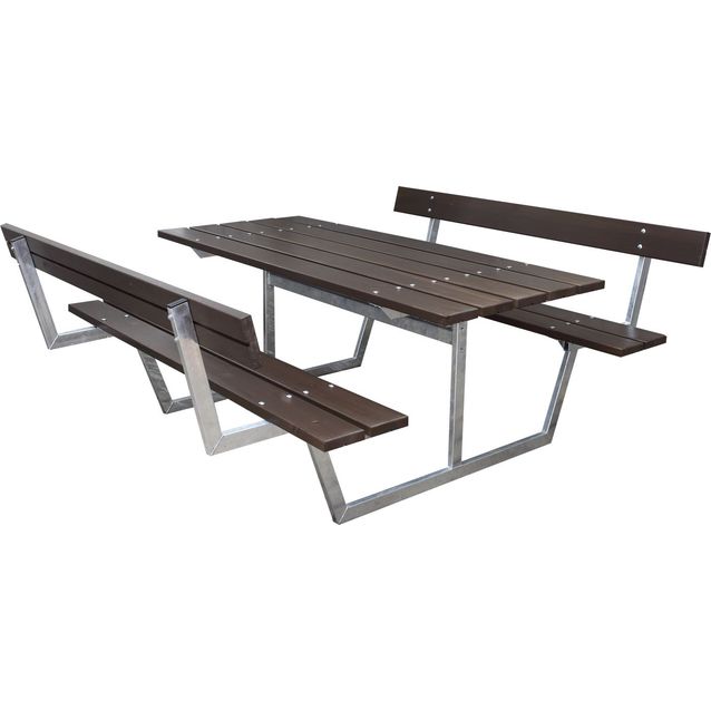 Piknik-pöytäryhmä Baltic Garden Rustik, selkänojalla