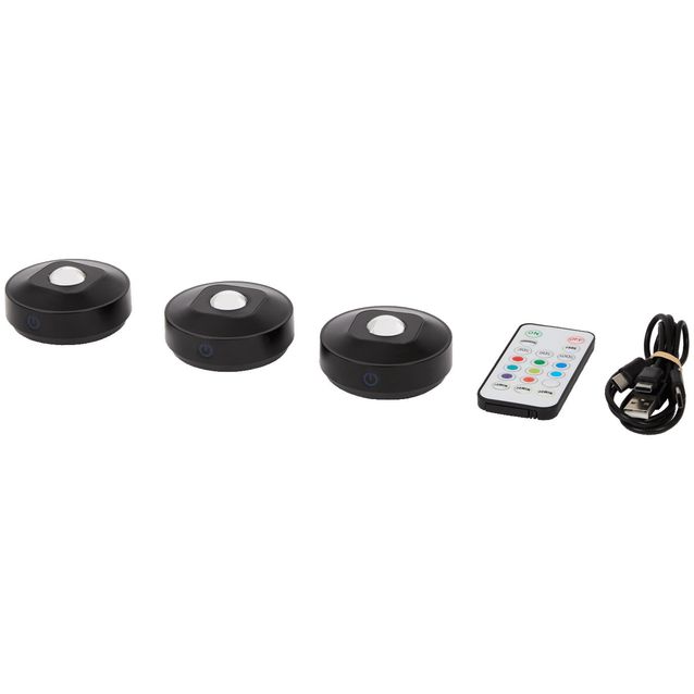 Kohdevalaisin Berg RGB LED ladattava, 3 kpl, musta