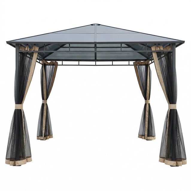 Paviljonki Mag-Pro Garden, 300x300 cm polykarbonaattikatto 6 mm antrasiitti