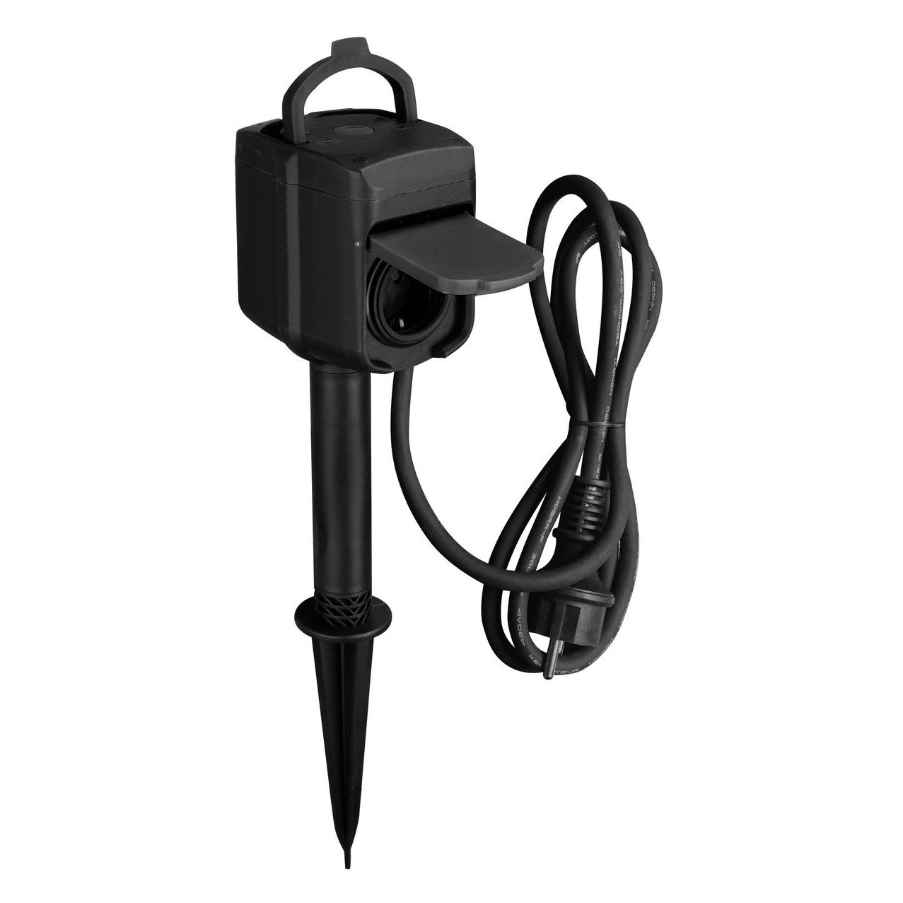 Älypistorasia Emax Smart Home, wi-fi, 2-osainen, H05RR-F3G1.5, IP44, maapiikillä