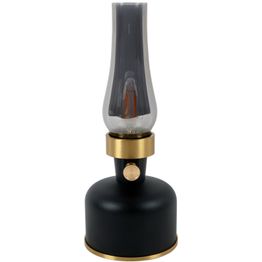 NordLight LED-öljylamppu ladattava 2,5 W 4 000 mAh, musta/kulta, IP44