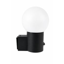 Led Energie Seinävalaisin Globus E27 PIR, tummanharmaa/opaali