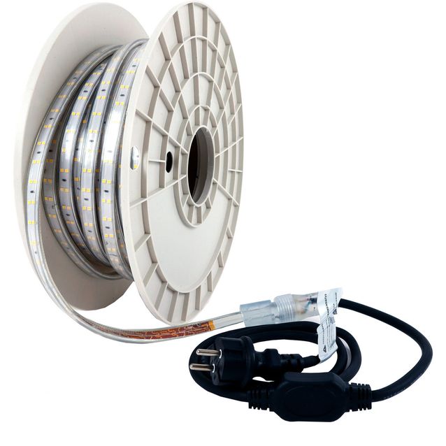Led Energie Työmaavalonauha 25 m 230 V 8 W/m 20 000 lm 4000 K, kelalla