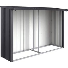 Takaseinä halkokatokseen Biohort WoodStock 300 tummanharmaa