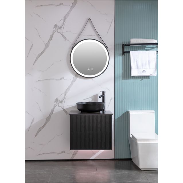 Allaskaappi pesualtaalla Bathlife Förtjust musta eri kokoja