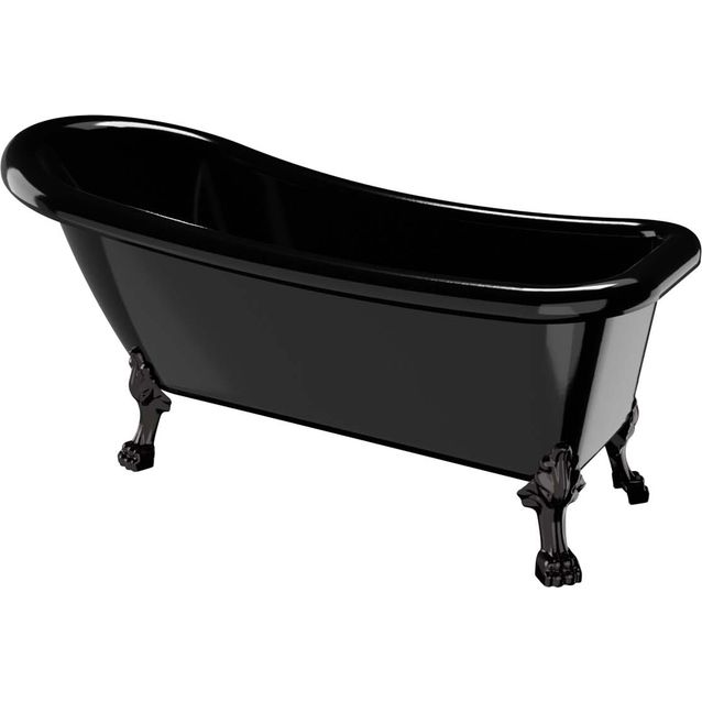 Kylpyamme Bathlife Ideal, 1530x760 mm, musta/musta