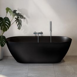 Kylpyamme Bathlife Stillsam, 1400 mm, musta