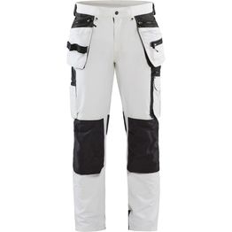 Riipputaskuhousut Blåkläder 1079 Stretch valkoinen/tummanharmaa