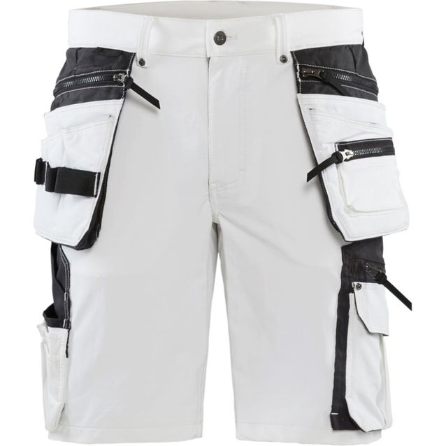 Riipputaskushortsit Blåkläder 1088 Stretch valkoinen/tummanharmaa