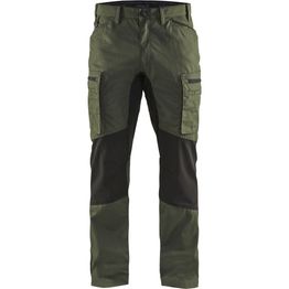 Housut Blåkläder 1459 Stretch army green/musta