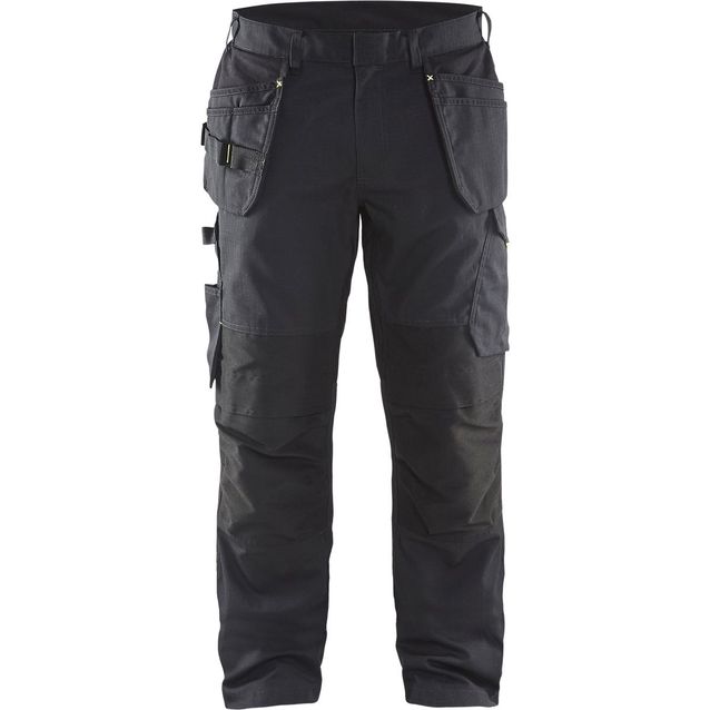 Riipputaskuhousut Blåkläder 1496 musta/keltainen