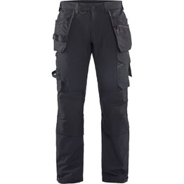 Riipputaskuhousut Blåkläder 1522 Stretch musta/tummanharmaa