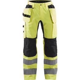 Riipputaskuhousut Blåkläder 1552 Highvis Stretch huomiokeltainen/musta