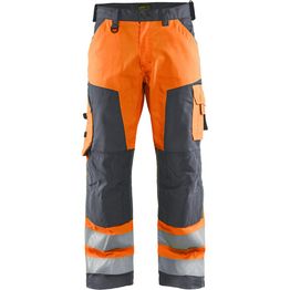 Huomiohousut Blåkläder 1566 Highvis huomio-oranssi/harmaa