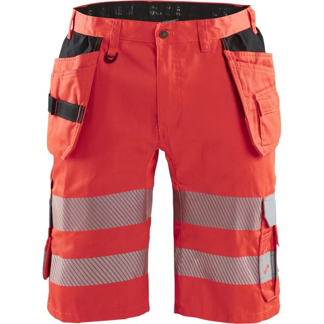 Riipputaskushortsit Blåkläder 1586 Highvis Stretch huomiopunainen