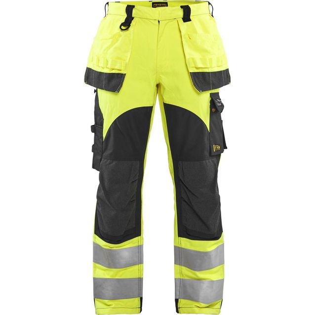 Palosuojatut riipputaskuhousut Blåkläder 1589 Multinorm huomiokeltainen/sininen