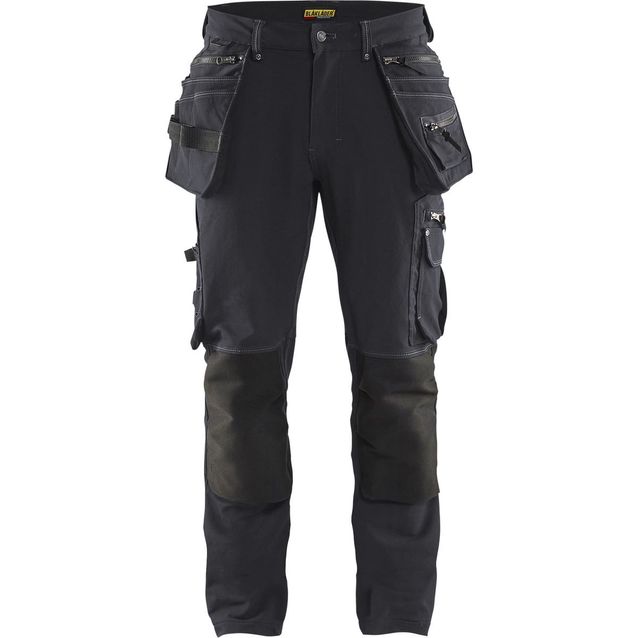 Riipputaskuhousut Blåkläder 1998 Stretch X1900 tummanharmaa/musta