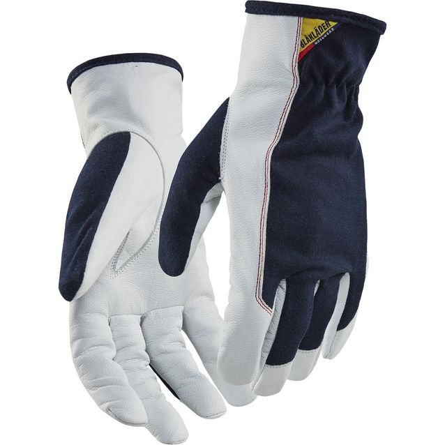 Työhanskat Blåkläder 2803 nahkaa tummansininen/valkoinen