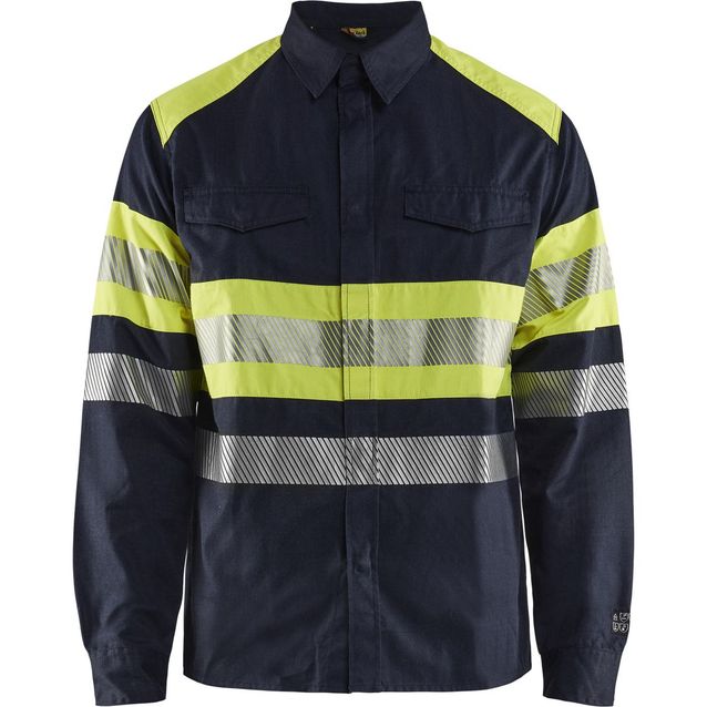 Palosuojattu paita Blåkläder 3229 Multinorm mariininsininen/huomiokeltainen