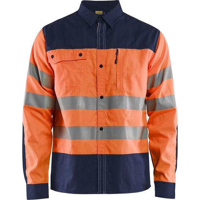 Huomiopaita Blåkläder 3255 Highvis huomio-oranssi/sininen