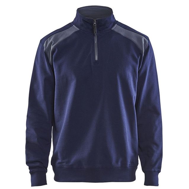 Collegepaita Blåkläder 3353 lyhyellä vetoketjulla mariininsininen/harmaa