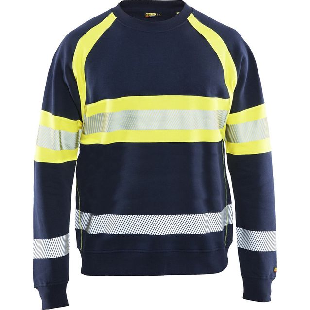 Collegepaita Blåkläder 3359 Highvis mariininsininen/huomiokeltainen