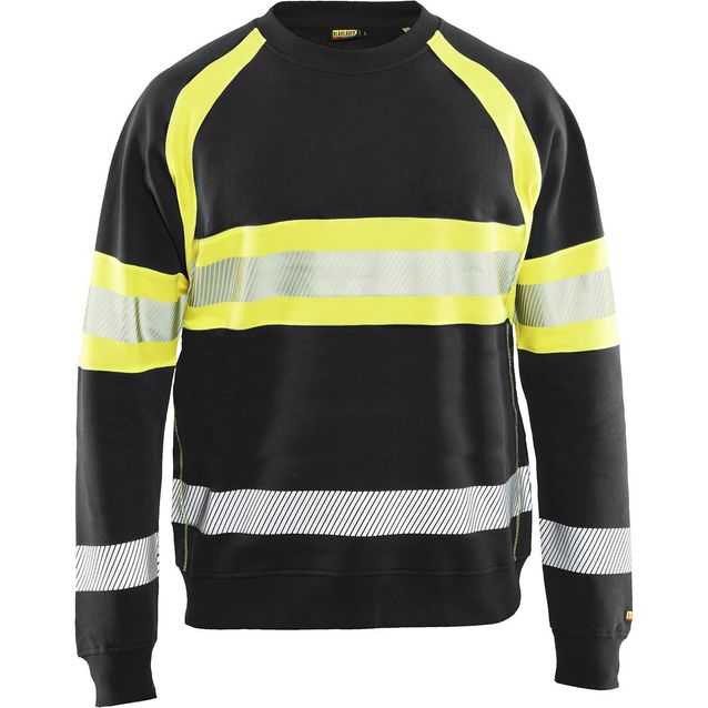 Collegepaita Blåkläder 3359 Highvis musta/huomiokeltainen
