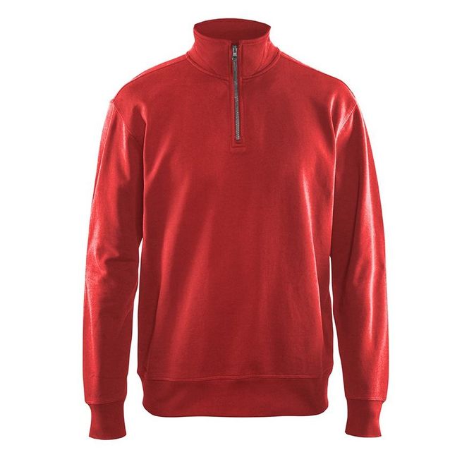 Collegepaita Blåkläder 3369 lyhyellä vetoketjulla punainen