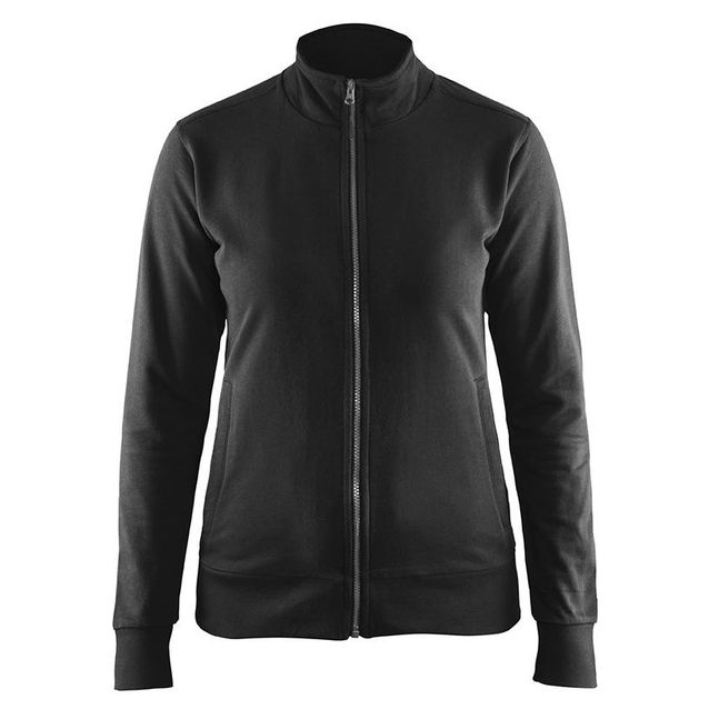 Naisten collegepaita Blåkläder 3372 vetoketjulla musta