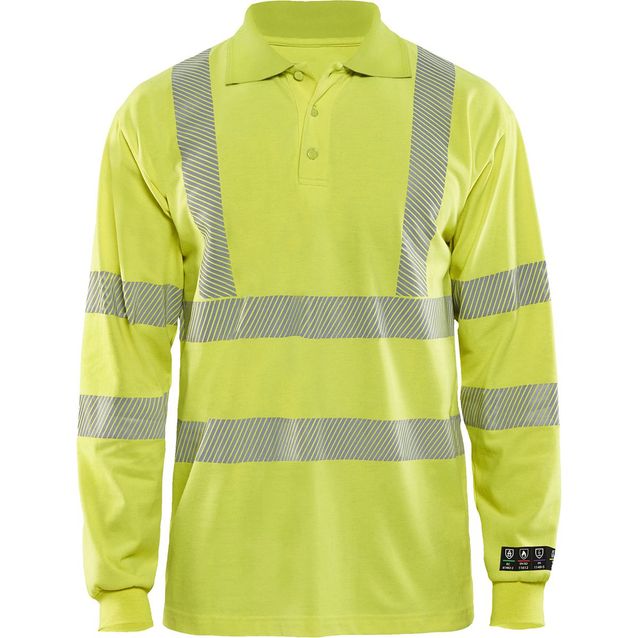 Pitkähihainen pikeepaita Blåkläder 3439 Multinorm huomiokeltainen