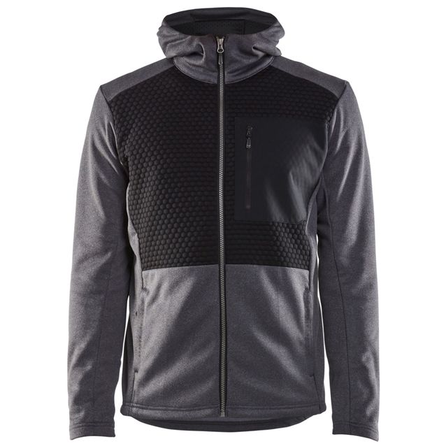 Huppari Blåkläder 3540 vetoketjulla meleerattu musta