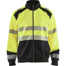 Collegepaita Blåkläder 3558 Highvis vetoketjulla huomiokeltainen/musta