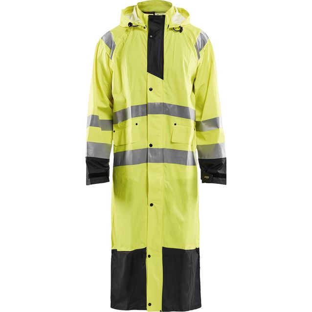 Pitkä sadetakki Blåkläder 4325 Highvis huomiokeltainen/musta