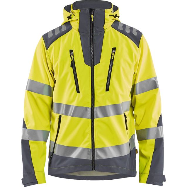 Softshell-takki Blåkläder 4491 Highvis huomiokeltainen/harmaa