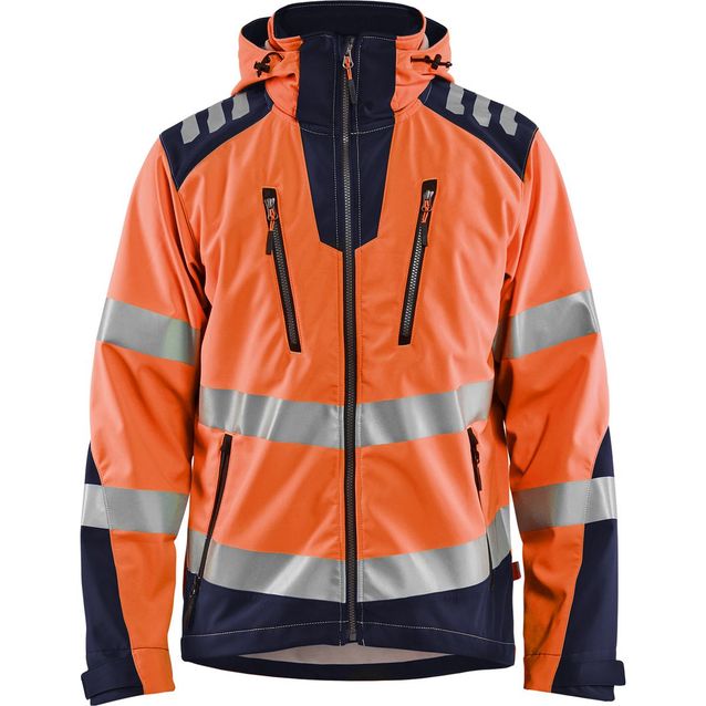 Softshell-takki Blåkläder 4491 Highvis huomio-oranssi/sininen