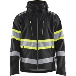 Softshell-takki Blåkläder 4494 Highvis musta/huomioväri