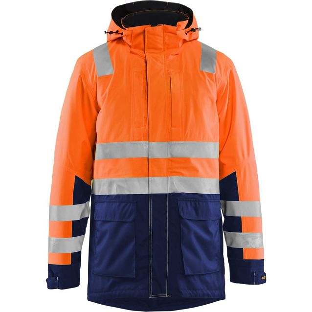 Talviparka Blåkläder 4495 Highvis huomio-oranssi/sininen