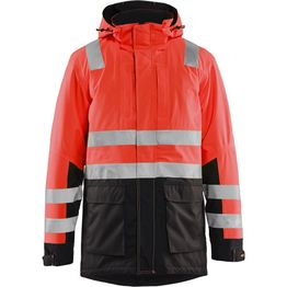 Talviparka Blåkläder 4495 Highvis huomiopunainen/musta