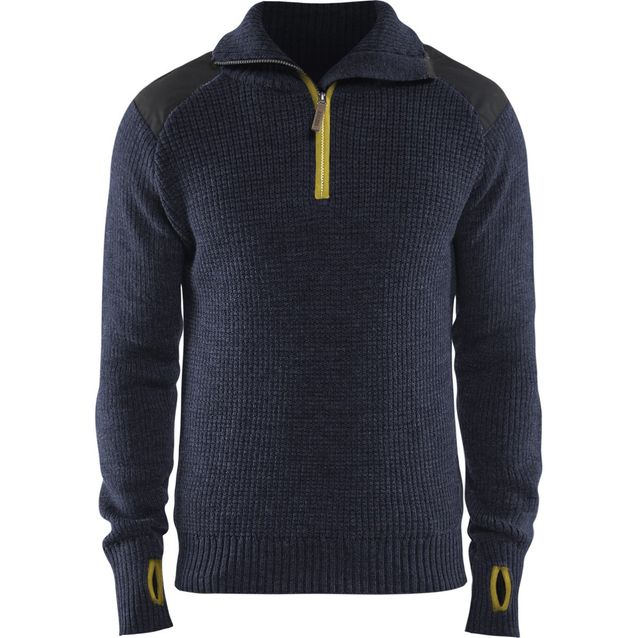 Villapaita Blåkläder 4630 tummansininen/keltainen