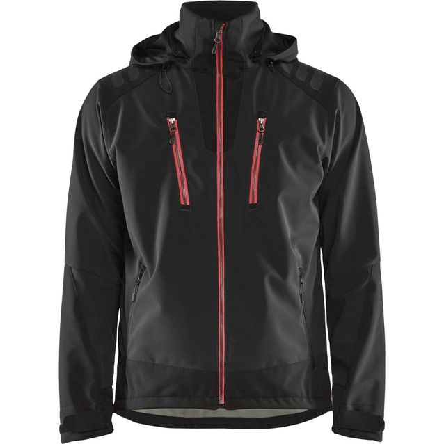 Softshell-takki Blåkläder 4749 musta/punainen