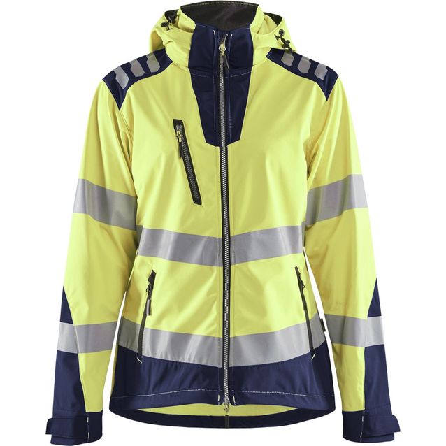 Naisten softshell-takki Blåkläder 4791 Highvis huomiokeltainen/sininen
