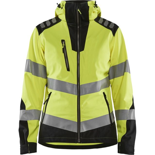 Naisten softshell-takki Blåkläder 4791 Highvis huomiokeltainen/musta