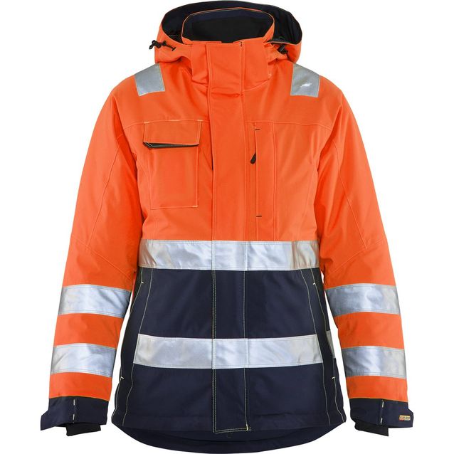 Naisten talvitakki Blåkläder 4872 Highvis huomio-oranssi/sininen