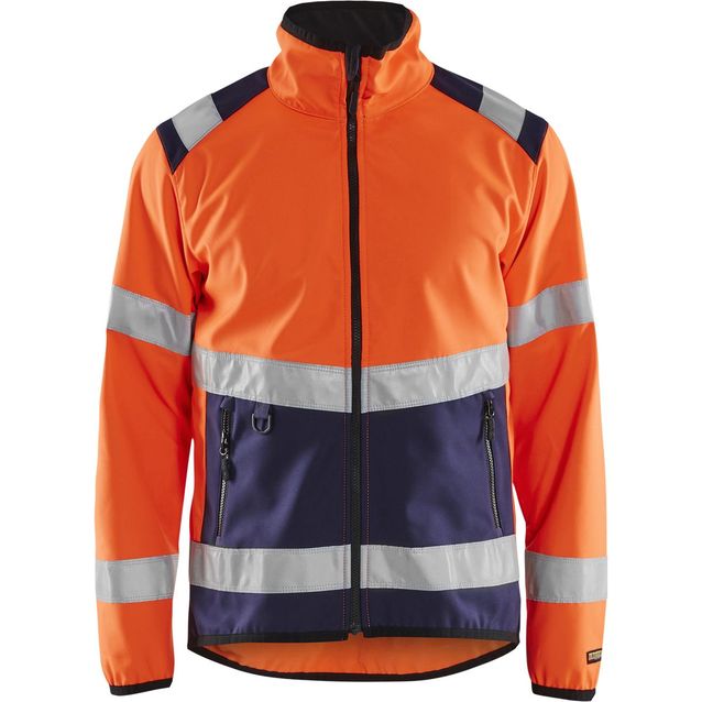 Softshell-takki Blåkläder 4877 Highvis huomio-oranssi/sininen